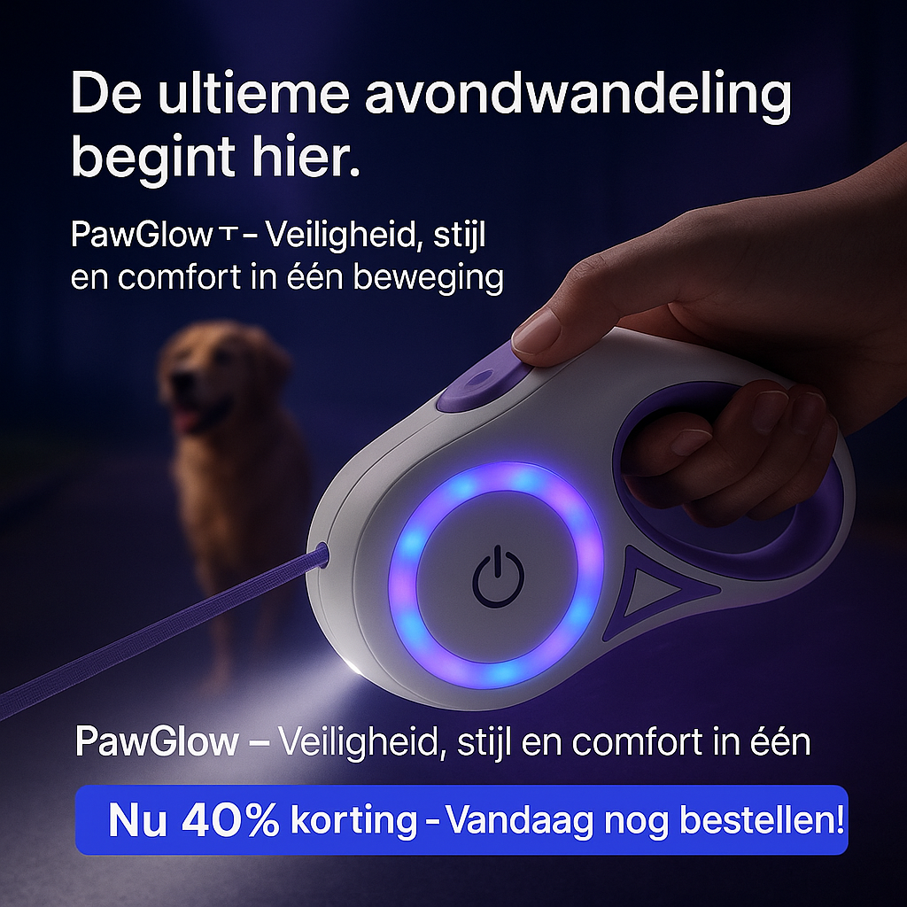 PawGlow™ | Licht in de duisternis: veilig op pad, samen stralend!