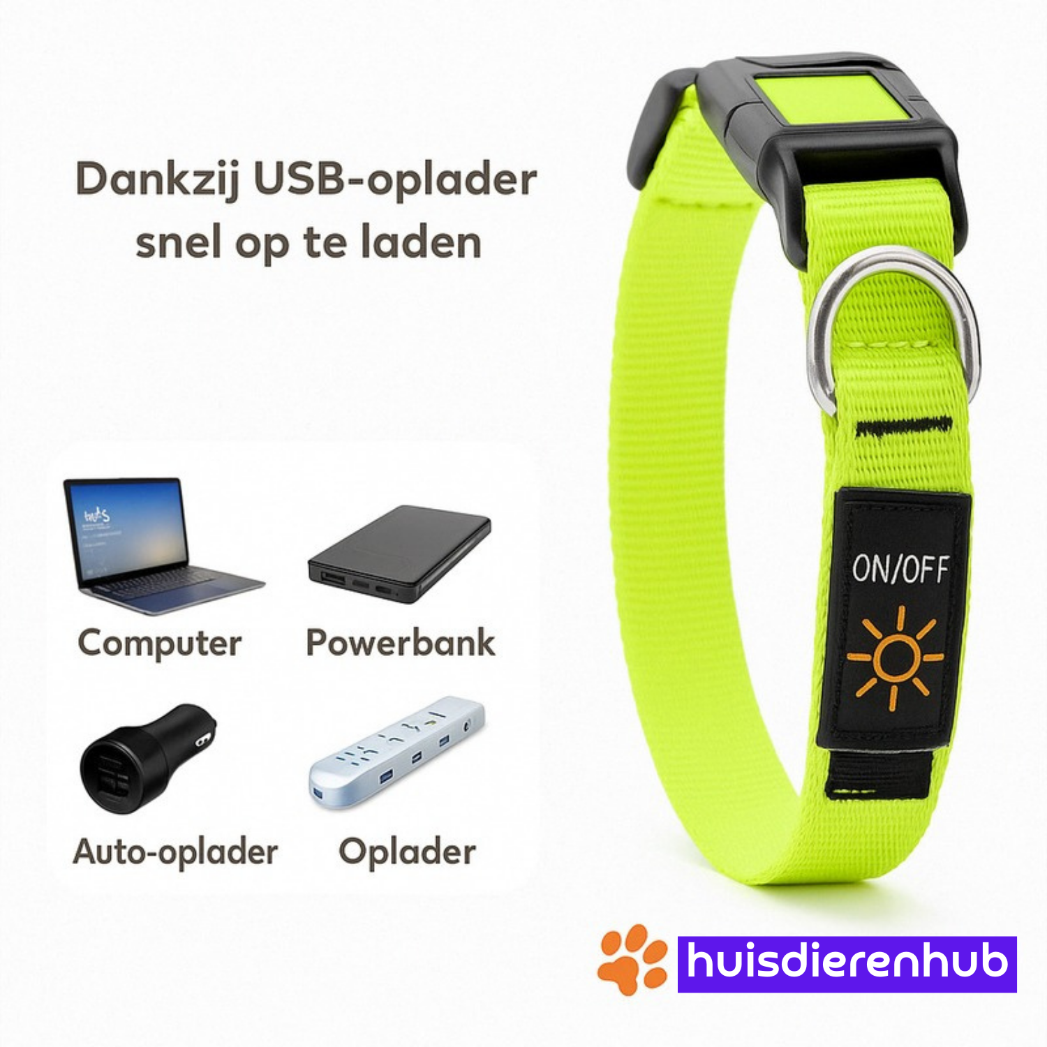 BrightPaw™ | Oplaadbare LED Hondenhalsband voor Veiligheid