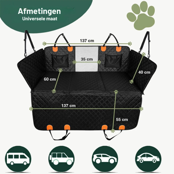 TravelPaw™ | Antislip auto-hondenmat met stevige onderkant voor betere grip